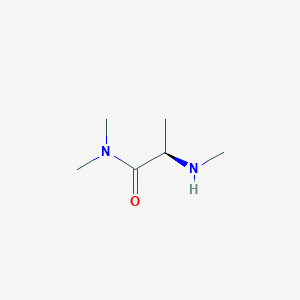 molecular formula C6H14N2O B3284030 Propanamide, N,N-dimethyl-2-(methylamino)-, (R)- (9CI) CAS No. 777816-79-2