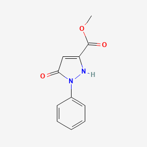 molecular formula C11H10N2O3 B3284211 methyl 5-oxo-1-phenyl-2,5-dihydro-1H-pyrazole-3-carboxylate CAS No. 78061-29-7