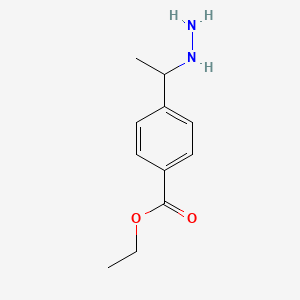 molecular formula C11H16N2O2 B3284300 Ethyl 4-(1-hydrazinylethyl)benzoate CAS No. 78254-87-2