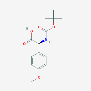 molecular formula C14H19NO5 B3284346 Boc-(S)-2-amino-2-(4-methoxyphenyl)acetic acid CAS No. 78306-98-6