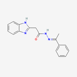 2-(1H-benzimidazol-2-yl)-N'-[(1E)-1-phenylethylidene]acetohydrazide