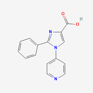 molecular formula C15H11N3O2 B3284547 2-Phenyl-1-(pyridin-4-yl)-1H-imidazole-4-carboxylic acid CAS No. 787563-21-7