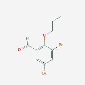 molecular formula C10H10Br2O2 B3284666 3,5-Dibromo-2-propoxybenzaldehyde CAS No. 790232-18-7