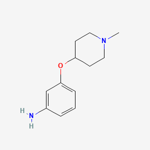 molecular formula C12H18N2O B3284724 3-((1-Methylpiperidin-4-yl)oxy)aniline CAS No. 790667-66-2