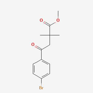 molecular formula C13H15BrO3 B3284807 Methyl 4-(4-bromophenyl)-2,2-dimethyl-4-oxobutanoate CAS No. 791593-73-2