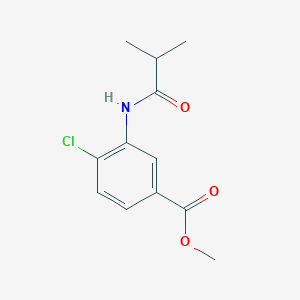 molecular formula C12H14ClNO3 B3284834 methyl 4-chloro-3-(2-methylpropanoylamino)benzoate CAS No. 791802-72-7