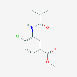 Benzoic acid, 4-chloro-3-[(2-methyl-1-oxopropyl)amino]-, methyl ester