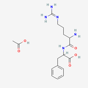 molecular formula C17H27N5O5 B3284869 L-Arginyl-L-phenylalanine Acetate Salt CAS No. 79220-29-4