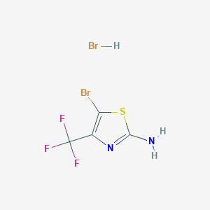 molecular formula C4H3Br2F3N2S B3284879 5-Bromo-4-(trifluoromethyl)thiazol-2-amine hydrobromide CAS No. 79247-81-7