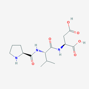 (2S)-2-[[(2S)-3-methyl-2-[[(2S)-pyrrolidine-2-carbonyl]amino]butanoyl]amino]butanedioic Acid