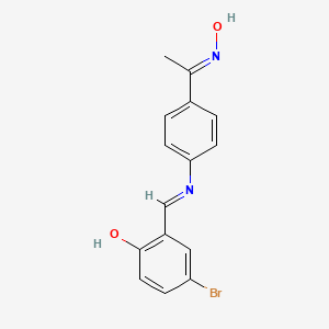 1-(4-((5-Bromo-2-hydroxybenzylidene)amino)phenyl)ethanone oxime