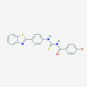 molecular formula C21H14BrN3OS2 B328492 N-[[4-(1,3-benzothiazol-2-yl)phenyl]carbamothioyl]-4-bromobenzamide 