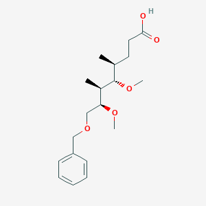 molecular formula C19H30O5 B032851 (4S,5S,6S,7R)-5,7-Dimethoxy-4,6-dimethyl-8-(phenylmethoxy)-octanoic Acid CAS No. 276690-18-7