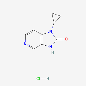 molecular formula C9H10ClN3O B3285104 1-Cyclopropyl-1H-imidazo[4,5-c]pyridin-2(3H)-one hydrochloride CAS No. 797032-01-0