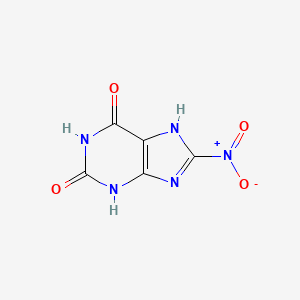 molecular formula C5H3N5O4 B3285293 8-Nitroxanthine CAS No. 80106-09-8