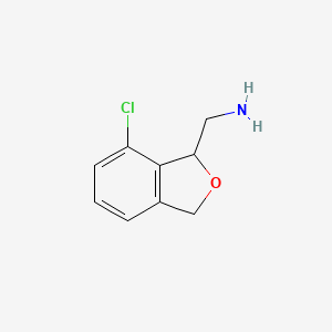 molecular formula C9H10ClNO B3285363 2-Benzofuranmethanamine, 7-chloro-2,3-dihydro- CAS No. 802619-35-8