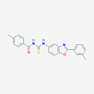 molecular formula C23H19N3O2S B328557 4-methyl-N-[[2-(3-methylphenyl)-1,3-benzoxazol-5-yl]carbamothioyl]benzamide 