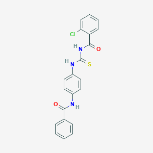 molecular formula C21H16ClN3O2S B328558 N-[4-({[(2-chlorobenzoyl)amino]carbothioyl}amino)phenyl]benzamide 