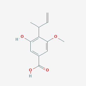 4-(But-3-en-2-yl)-3-hydroxy-5-methoxybenzoic acid
