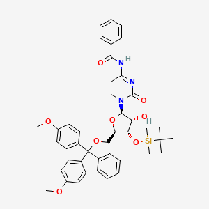 molecular formula C43H49N3O8Si B3285776 N-Benzoyl-5'-O-[bis(4-methoxyphenyl)phenylmethyl]-3'-O-[(1,1-dimethylethyl)dimethylsilyl]-Cytidine CAS No. 81246-78-8