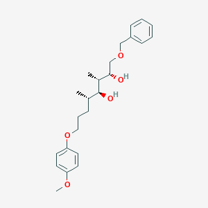 molecular formula C24H34O5 B032859 (2R,3S,4S,5S)-3,5-Dimethyl-1-(benzyloxy)-8-(4-methoxyphenoxy)-2,4-octanediol CAS No. 276690-16-5