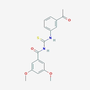molecular formula C18H18N2O4S B328590 N-[(3-acetylphenyl)carbamothioyl]-3,5-dimethoxybenzamide 