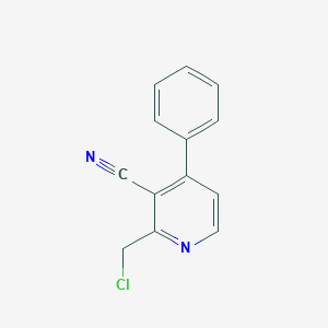 molecular formula C13H9ClN2 B3286000 2-(Chloromethyl)-4-phenylnicotinonitrile CAS No. 817555-70-7