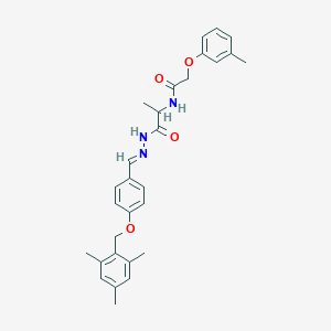 molecular formula C29H33N3O4 B328608 N-(2-{2-[4-(mesitylmethoxy)benzylidene]hydrazino}-1-methyl-2-oxoethyl)-2-(3-methylphenoxy)acetamide 