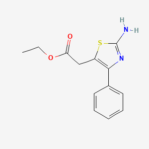 molecular formula C13H14N2O2S B3286097 Ethyl 2-(2-amino-4-phenylthiazol-5-yl)acetate CAS No. 81950-41-6