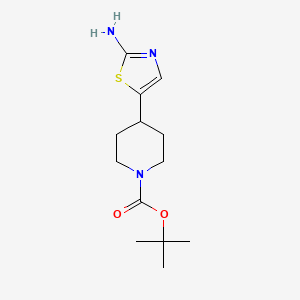 molecular formula C13H21N3O2S B3286129 Tert-butyl 4-(2-aminothiazol-5-yl)piperidine-1-carboxylate CAS No. 820231-21-8