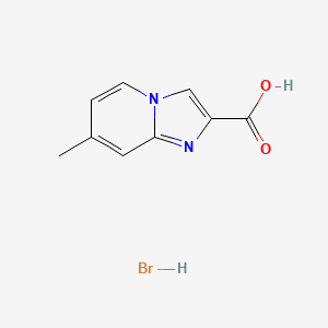 molecular formula C9H9BrN2O2 B3286152 7-Methylimidazo[1,2-a]pyridine-2-carboxylic acid hydrobromide CAS No. 820245-54-3