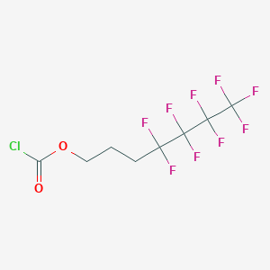 molecular formula C8H6ClF9O2 B3286241 4,4,5,5,6,6,7,7,7-Nonafluoroheptyl carbonochloridate CAS No. 821806-42-2