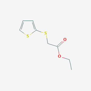 molecular formula C8H10O2S2 B3286251 Ethyl 2-(thiophen-2-ylthio)acetate CAS No. 82187-66-4