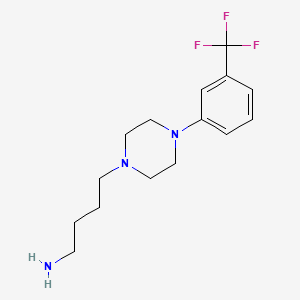 molecular formula C15H22F3N3 B3286260 4-{4-[3-(Trifluoromethyl)phenyl]piperazin-1-yl}butan-1-amine CAS No. 82278-36-2