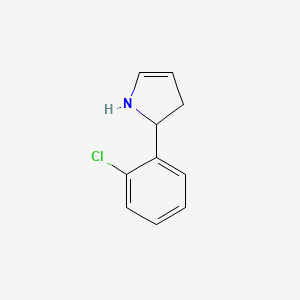 molecular formula C10H10ClN B3286274 2-(2-Chlorophenyl)-2,3-dihydro-1H-pyrrole CAS No. 823220-61-7