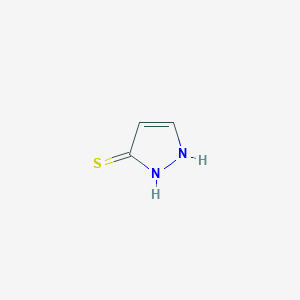 molecular formula C3H4N2S B3286289 1,2-Dihydropyrazole-3-thione CAS No. 82358-00-7