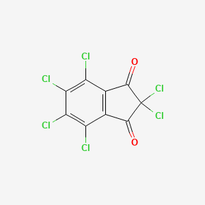 molecular formula C9Cl6O2 B3286303 2,2,4,5,6,7-Hexachloro-1H-indene-1,3(2H)-dione CAS No. 82381-17-7