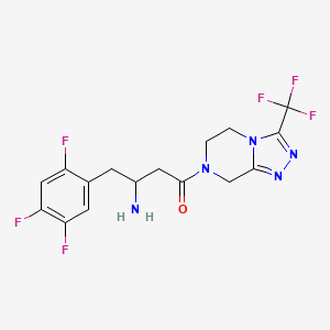 molecular formula C16H15F6N5O B3286308 rac-Sitagliptin CAS No. 823817-56-7