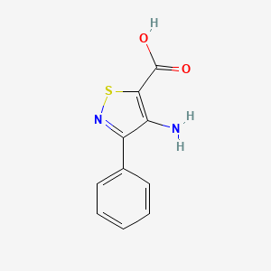 molecular formula C10H8N2O2S B3286325 4-氨基-3-苯基-1,2-噻唑-5-羧酸 CAS No. 82424-75-7