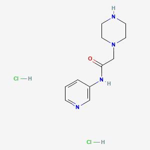 molecular formula C11H18Cl2N4O B3286487 2-(piperazin-1-yl)-N-(pyridin-3-yl)acetamide dihydrochloride CAS No. 827614-57-3