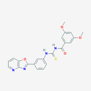molecular formula C22H18N4O4S B328649 3,5-dimethoxy-N-{[3-([1,3]oxazolo[4,5-b]pyridin-2-yl)phenyl]carbamothioyl}benzamide 