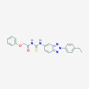 molecular formula C23H21N5O2S B328650 N-[2-(4-ethylphenyl)-2H-1,2,3-benzotriazol-5-yl]-N'-(phenoxyacetyl)thiourea 