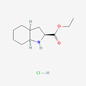 molecular formula C11H20ClNO2 B3286531 Ethyl L-octahydroindole-2-carboxylate hydrochloride CAS No. 82864-25-3