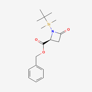 molecular formula C17H25NO3Si B3286551 benzyl (S)-1-(tert-butyldimethylsilyl)-4-oxoazetidine-2-carboxylate CAS No. 82938-49-6