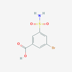 molecular formula C7H6BrNO4S B3286618 3-Bromo-5-sulfamoylbenzoic acid CAS No. 83173-96-0