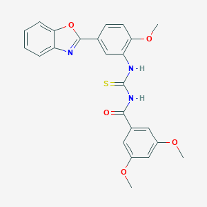 molecular formula C24H21N3O5S B328663 N-[[5-(1,3-benzoxazol-2-yl)-2-methoxyphenyl]carbamothioyl]-3,5-dimethoxybenzamide 