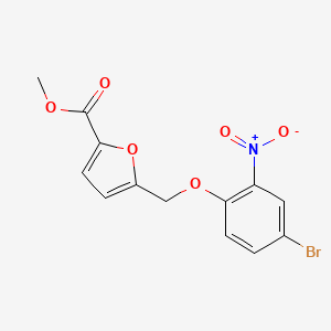 molecular formula C13H10BrNO6 B3286808 Methyl 5-[(4-bromo-2-nitrophenoxy)methyl]furan-2-carboxylate CAS No. 832738-22-4