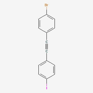 molecular formula C14H8BrI B3286907 Benzene, 1-bromo-4-[(4-iodophenyl)ethynyl]- CAS No. 832744-33-9