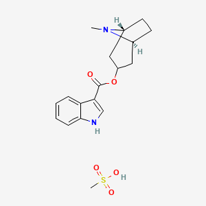 molecular formula C18H24N2O5S B3286943 Tropisetron mesylate CAS No. 833482-77-2