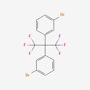 molecular formula C15H8Br2F6 B3286995 Benzene, 1,1'-[2,2,2-trifluoro-1-(trifluoromethyl)ethylidene]bis[3-bromo- CAS No. 83558-85-4